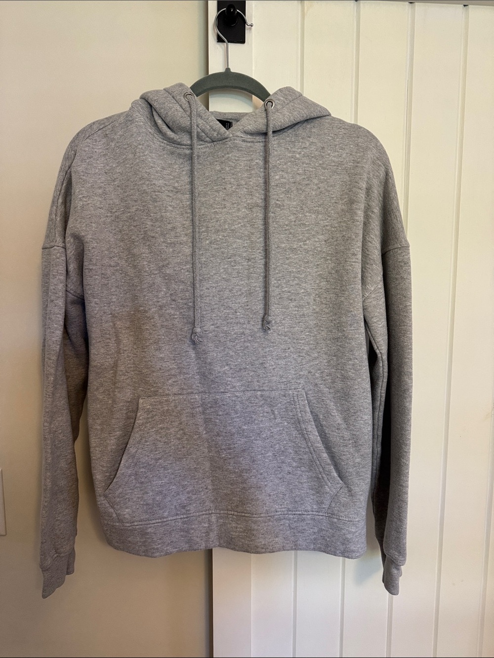Missguided Heather Gray Oversized Drawstring Hoodie